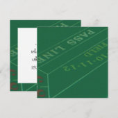 Invitation Table de craps pour joueurs (Devant / Derrière)