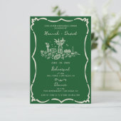 Invitation Table De Dîner De Répétition Moderne Tirée À La Ma (Debout devant)