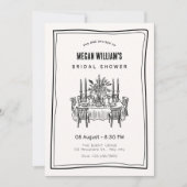 Invitation Table de dîner douche nuptiale (Devant)