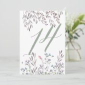 Invitation Table de mariage aux fleurs sauvages n° 14 recto v (Debout devant)
