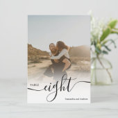 Invitation Table de mariage de photos de noms de script de su (Debout devant)