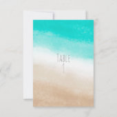 Invitation Table de mariage élégant de plage à l'aquarelle sa (Dos)