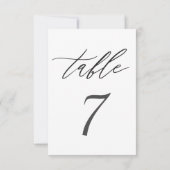 Invitation Table de mariage simple élégante noir et blanc (Dos)