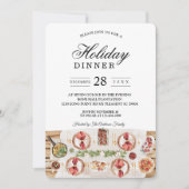 Invitation Table de nourriture à l'aquarelle | Dîner de vacan (Devant)