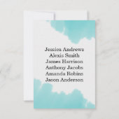 Invitation Table de numéros de siège avec des traits de pince (Dos)