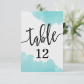 Invitation Table de numéros de sièges avec coups de pinceau a (Debout devant)