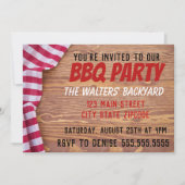 Invitation Table de pique-nique jardin BBQ Party (Devant)