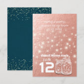 Invitation Table de placement de mariage pliée avec numéro d' (Devant / Derrière)