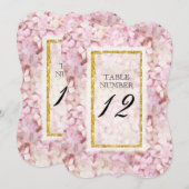 Invitation Table de réception à crochet numéro élégant floral (Devant / Derrière)