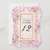 Invitation Table de réception à crochet numéro élégant floral (Dos)