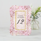 Invitation Table de réception à crochet numéro élégant floral (Debout devant)