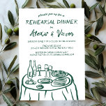 Invitation Table de répétition à main fantaisie personnalisée<br><div class="desc">Carte parfaite pour un dîner de répétition amusant ou une invitation de fiançailles ! L'art fait main pour vous ! Parfait pour une fête d'anniversaire, une douche nuptiale, une fête de bachelorette, une fête de fiançailles, un mariage ou autre événement. ENTIÈREMENT PERSONNALISABLE ! Cliquez sur "Personnaliser" ci-dessus pour modifier le...</div>