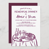 Invitation Table de répétition à main fantaisie personnalisée (Devant / Derrière)