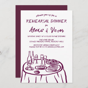 Invitation Table de répétition à main fantaisie personnalisée