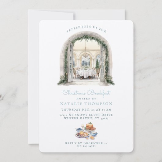 Invitation Table de salle à manger | Christmas Breakfast (Devant)