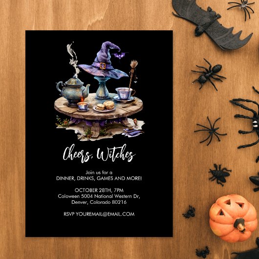 Invitation Table de sorcière magique Halloween