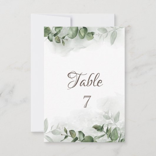 Invitation Table de verdure d'eucalyptus à l'aquarelle   (Devant)