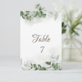 Invitation Table de verdure d'eucalyptus à l'aquarelle   (Debout devant)