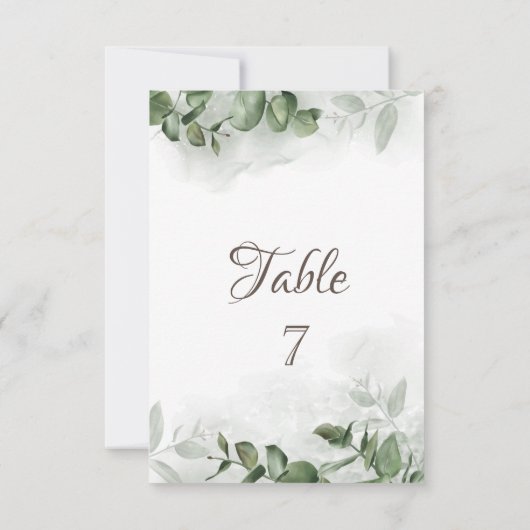 Invitation Table de verdure d'eucalyptus à l'aquarelle   (Dos)