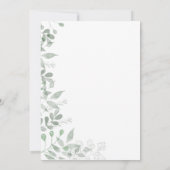 Invitation Table de verdure Numéro 5x7 (Dos)