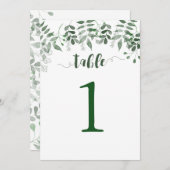 Invitation Table de verdure Numéro 5x7 (Devant / Derrière)