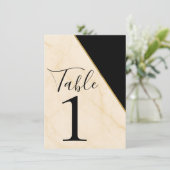 Invitation Table en marbre doré Géométrie dorée Luxe Ivoire  (Debout devant)