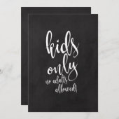 Invitation Table Enfants Panneau De Mariage Pas Cher En Ardoi (Devant / Derrière)