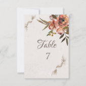 Invitation Table Fleurs d'Automne Aquarelle   (Devant)