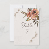 Invitation Table Fleurs d'Automne Aquarelle   (Dos)