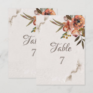 Invitation Table Fleurs d'Automne Aquarelle