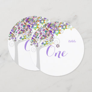 Invitation Table n° arbre de vie Bat Mitzvah de PixDezine