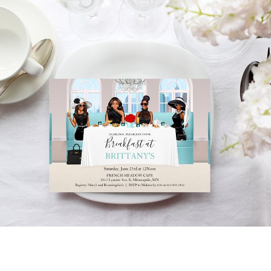 Invitation Table noire afro-américaine