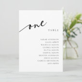 Invitation Table Number 1 One Seating Chart Card (Debout devant)