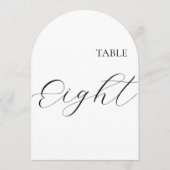 Invitation Table Number Eight Card (Devant)