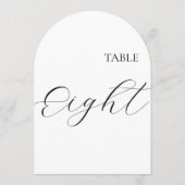 Invitation Table Number Eight Card (Dos)
