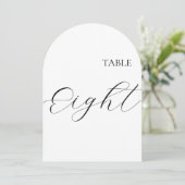 Invitation Table Number Eight Card (Debout devant)