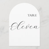 Invitation Table Number Eleven Card (Devant)