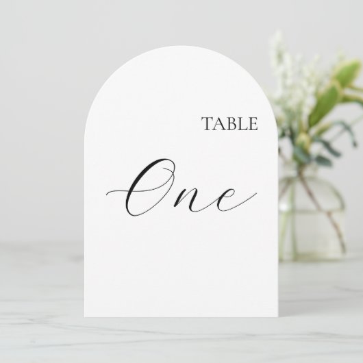 Invitation Table Number One Card (Debout devant)