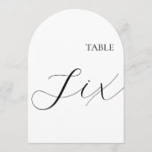Invitation Table Number Six Card (Devant)