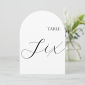 Invitation Table Number Six Card (Debout devant)