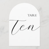 Invitation Table Number Ten Card (Dos)