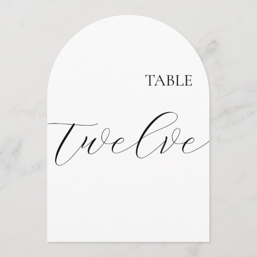Invitation Table Number Twelve Card (Dos)