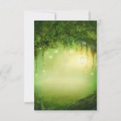 Invitation Table numéro de mariage Forêt Enchantée & Lumières (Dos)