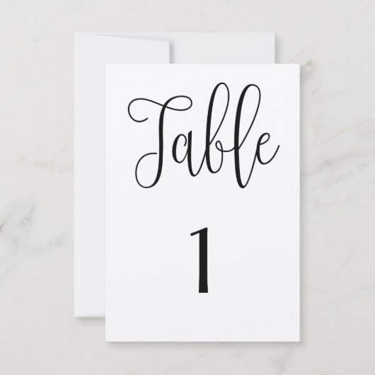 Invitation Table numéro kraft rustique. Mariage country moder (Devant)