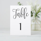 Invitation Table numéro kraft rustique. Mariage moderne de ca (Debout devant)