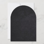 Invitation Table Numéro Moderne Simple Velours Noir Faux (Dos)
