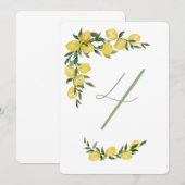 Invitation Table numéro quatre au Lemon (Devant / Derrière)