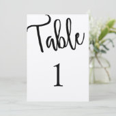 Invitation Table numéro rustique moderne. Mariage kraft. Simp (Debout devant)