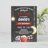 Invitation Table ronde pour la fête d'anniversaire de cinéma (Debout devant)