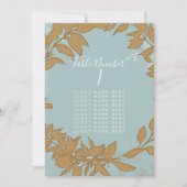 Invitation Table Sièges Dusty Blue et White Wreath Bridal (Devant)